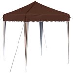 vidaXL Tente de fête pop-up 195 x 195 x 245 cm Marron Tissu Oxford