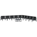vidaXL Ensemble de canapé de jardin 10 Pièces Anthracite Acier