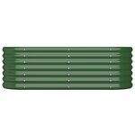 vidaXL Lit surélevé de jardin Acier galvanisé 114x40x36 cm Vert