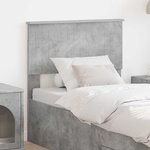 vidaXL Tête de lit Gris béton 80 cm Bois d'ingénierie