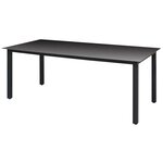 vidaXL Ensemble à manger de jardin coussins 7Pièces Résine tressée Noir