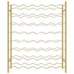 vidaXL Casier à bouteilles pour 48 bouteilles Doré Métal