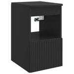 vidaXL Armoire de salle de bain Noir 30 x 41 x 50 cm Bois d'ingénierie