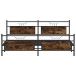 vidaXL Cadre de lit en métal sans matelas chêne fumé 200x200 cm