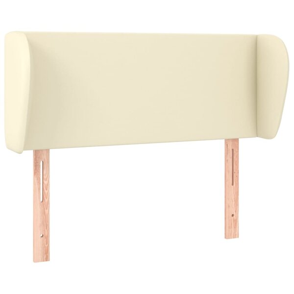 vidaXL Tête de lit avec oreilles Crème 83x23x78/88 cm Similicuir