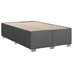 vidaXL Sommier à lattes de lit et matelas Gris foncé 90x190 cm Tissu