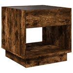 vidaXL Table basse avec LED Infinity chêne fumé 50x50x50 cm