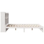 vidaXL Lit bibliothèque sans matelas blanc 140x200 cm bois pin massif