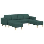 vidaXL Canapé de salon 3 Pièces Vert foncé Polyester