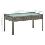 Salon de jardin meuble d'extérieur ensemble de mobilier 5 pièces avec coussins résine tressée gris 02_0016442