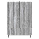 vidaXL Buffet Sonoma gris 66 x 34 5 x 97 cm Bois d'ingénierie