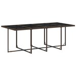 vidaXL Ensemble à manger de jardin et coussins 9 Pièces marron poly rotin