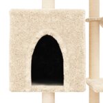 vidaXL Arbre à chat avec griffoirs en sisal Crème 131 cm
