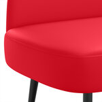vidaXL Banc rembourré avec dossier Rouge 110 x 60 x 76 cm Simili cuir