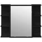 vidaXL Ensemble de mobilier de salle de bain 3 pièces Chêne noir Bois d'ingénierie