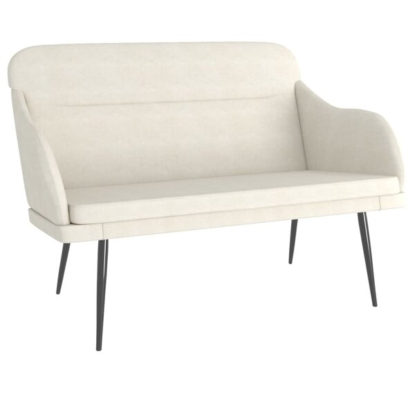 Banc banquette crème 110 x 76 x 80 cm velours 02_0010513