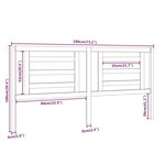 vidaXL Tête de lit Blanc 186x4x100 cm Bois de pin massif