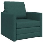 vidaXL Canapé-lit avec coussin Vert foncé 74 x 77 x 81 cm tissu