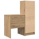 vidaXL Bureau avec tiroir avec étagère 2 Pièces Chêne artisanal