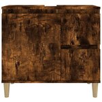 vidaXL Armoire de bain chêne fumé 65x33x60 cm bois d'ingénierie