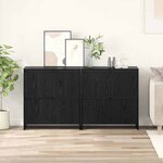 vidaXL Buffets 2 Pièces Chêne noir 70 x 41 x 75 cm Bois d'ingénierie