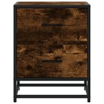 vidaXL Table de chevet chêne fumé 40x31x50 cm bois d'ingénierie