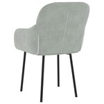 vidaXL Chaises à manger lot de 2 Gris clair Velours