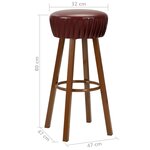 vidaXL Chaises de bar lot de 2 marron similicuir