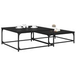 vidaXL Table basse 2 Pièces Chêne noir Bois d'ingénierie