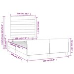vidaXL Cadre de lit sans matelas vert foncé 120x190 cm velours