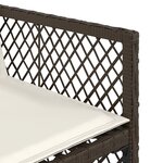 vidaXL Ensemble à manger de jardin avec coussins 13 Pièces marron rotin