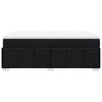 vidaXL Sommier à lattes de lit avec matelas noir 120x190 cm tissu
