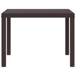 vidaXL Table de jardin pour repas Marron 100 x 100 x 73 cm polyrotin