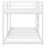 VidaXL Lit superposé sans matelas blanc 90x190 cm acier