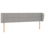 vidaXL Tête de lit avec oreilles Gris clair 183x23x78/88 cm Tissu