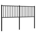 vidaXL Tête de lit métal noir 160 cm