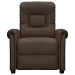 vidaXL Fauteuil de massage Marron Similicuir