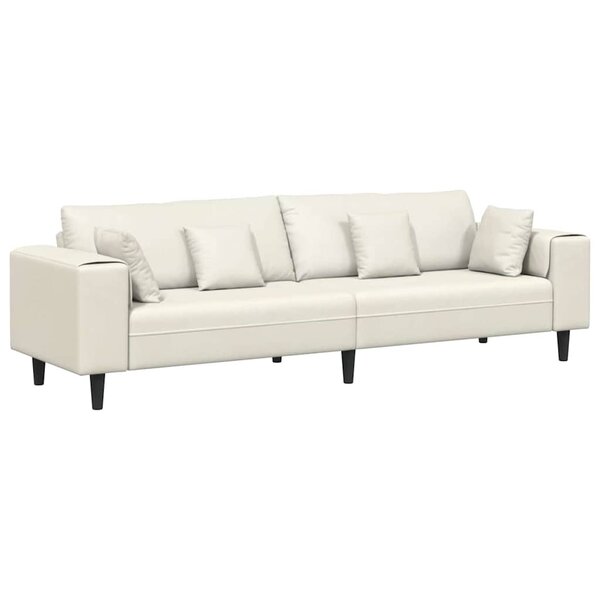 vidaXL Canapé Crème 250 x 77 x 76 cm Velours
