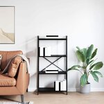 vidaXL Étagère Chêne noir 40 x 30 x 85 cm Bois d'ingénierie