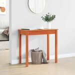 vidaXL Table console marron miel 80x40x75 cm bois massif de pin
