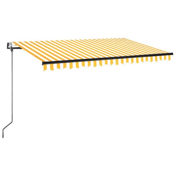 vidaXL Auvent rétractable automatique 400x350 cm Jaune et blanc