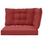 vidaXL Coussin de canapé d'extérieur 3 Pièces Bordeaux Polyester