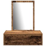 vidaXL Table de Maquillage Murale Bois Vieilli 60x40x70 cm