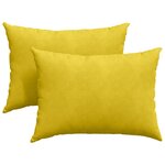 vidaXL Coussins de canapé 2 Pièces Jaune 70 x 50 cm
