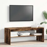 vidaXL Meuble TV Chêne fumé 100x40x40 cm Bois d'ingénierie