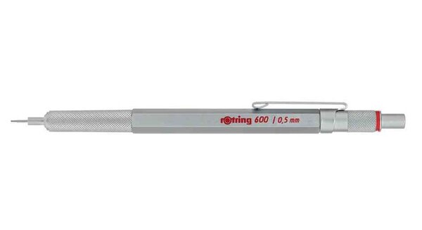 Porte-mine 600 entièrement métal 0 7 mm Argent ROTRING