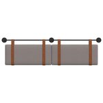 vidaXL Tête de lit suspendue Taupe PU antique
