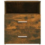 vidaXL Table de chevet Chêne fumé 50x32x60 cm