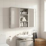 vidaXL Armoire murale de salle de bain Gris Béton 30 x 10 x 60 5 cm