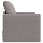 vidaXL Canapé-lit avec coussin Taupe 74 x 77 x 81 cm tissu